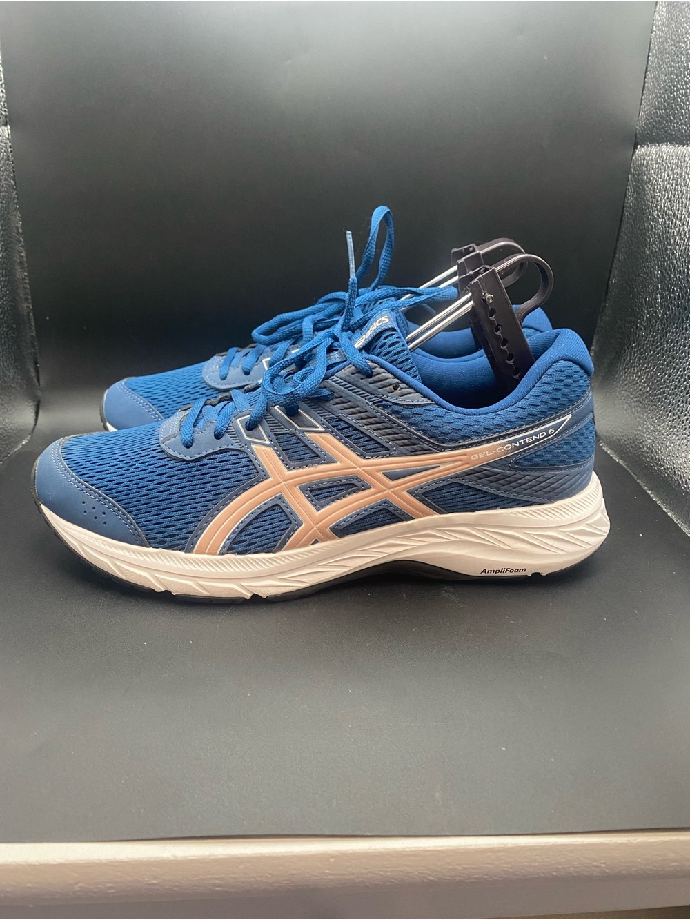 ASICS Gel Contend 6 Women’s Size 9 Blue Pink Athletic Running Sneakers 1012A570